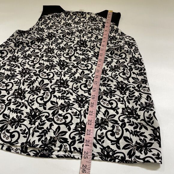 Ann Taylor Loft Womens Small Sleeveless Blouse Size Small Floral Goth Fairy - Picture 6 of 7
